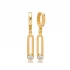 April CZ 12mm Dangle 925 Sterling Silver Earrings