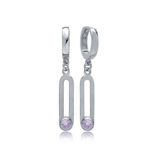 Alexandrite 12mm Dangle 925 Sterling Silver Earrings