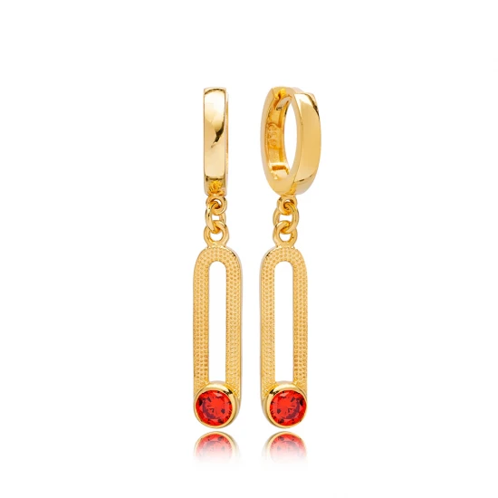 Orange Quartz 12mm Dangle 925 Sterling Silver Earrings Orange Quartz 12mm Dangle 925 Sterling Silver Earrings