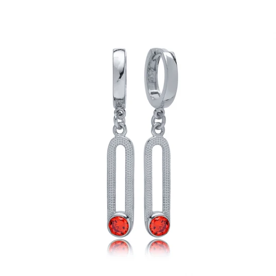 Orange Quartz 12mm Dangle 925 Sterling Silver Earrings Orange Quartz 12mm Dangle 925 Sterling Silver Earrings