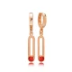 Orange Quartz 12mm Dangle 925 Sterling Silver Earrings Orange Quartz 12mm Dangle 925 Sterling Silver Earrings