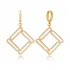 CZ Geometric Dangle 925 Sterling Silver Earrings