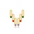 Geometric Colorful Zircon Stud Earrings