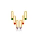 Geometric Colorful Zircon Stud Earrings