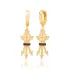 Arrow Black CZ Dangle 925 Sterling Silver Earrings