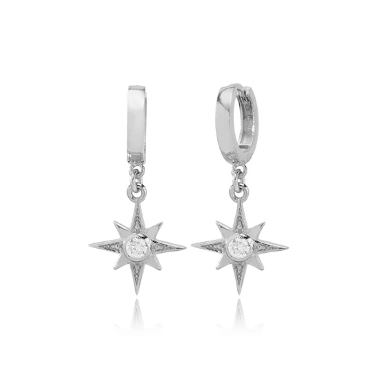 Turkish North Star Dangle 925 Sterling Silver Earrings