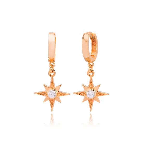 Turkish North Star Dangle 925 Sterling Silver Earrings