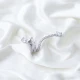 Shape Clear CZ Cartilage Single 925 Silver Earrings