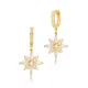 Stylish Flower Design Citrine and Zircon Stone Dangle Earrings Turkish Wholesale Handmade 925 Sterling Silver Jewelry Stylish Flower Design Citrine and Zircon Stone Dangle Earrings Turkish Wholesale Handmade 925 Sterling Silver Jewelry