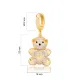 Cute Bear Design Zirconia Stone Dangle Single Earring Turkish 925 Silver Sterling Silver Jewelry Cute Bear Design Zirconia Stone Dangle Single Earring Turkish 925 Silver Sterling Silver Jewelry