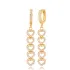 Multi Heart Charm Zircon Long Earrings