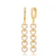 Multi Heart Charm Zircon Long Earrings Multi Heart Charm Zircon Long Earrings