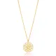 Dainty Round Zirconia Charm Pendant Necklace Turkish 925 Sterling Silver Jewelry