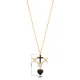Unique Cross Design Black and White Zirconia Charm Pendant Necklace Turkish 925 Sterling Silver Jewelry Unique Cross Design Black and White Zirconia Charm Pendant Necklace Turkish 925 Sterling Silver Jewelry