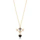 Unique Cross Design Black and White Zirconia Charm Pendant Necklace Turkish 925 Sterling Silver Jewelry Unique Cross Design Black and White Zirconia Charm Pendant Necklace Turkish 925 Sterling Silver Jewelry