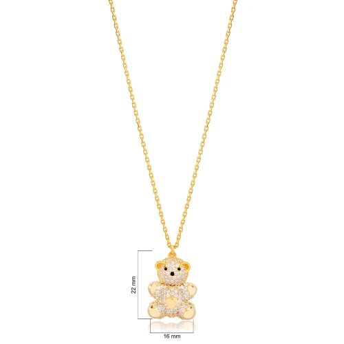 Stylish Bear CZ Animal 925 Sterling Silver Necklace Stylish Bear CZ Animal 925 Sterling Silver Necklace
