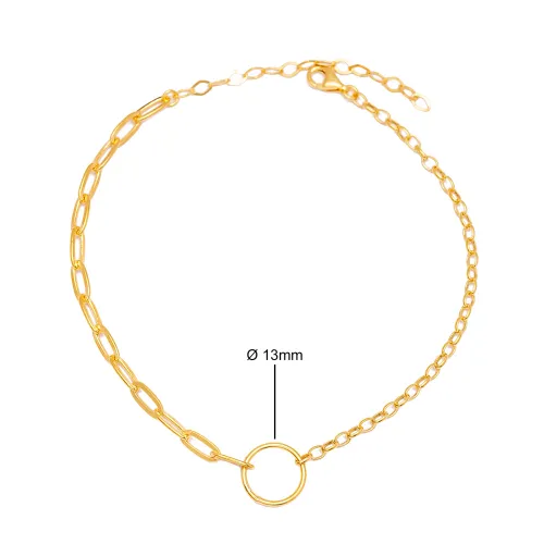 Link And Cable Chain 925 Sterling Silver Anklet Link And Cable Chain 925 Sterling Silver Anklet