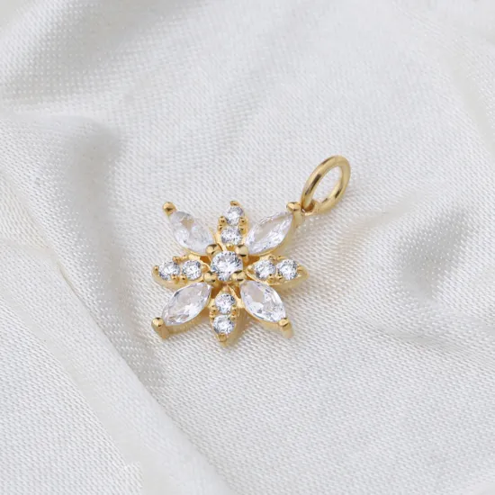 Flower Zirconia and Citrine Stone Detailed Handmade 925 Sterling Silver Wholesale Turkish Charm Jewelry Flower Zirconia and Citrine Stone Detailed Handmade 925 Sterling Silver Wholesale Turkish Charm Jewelry