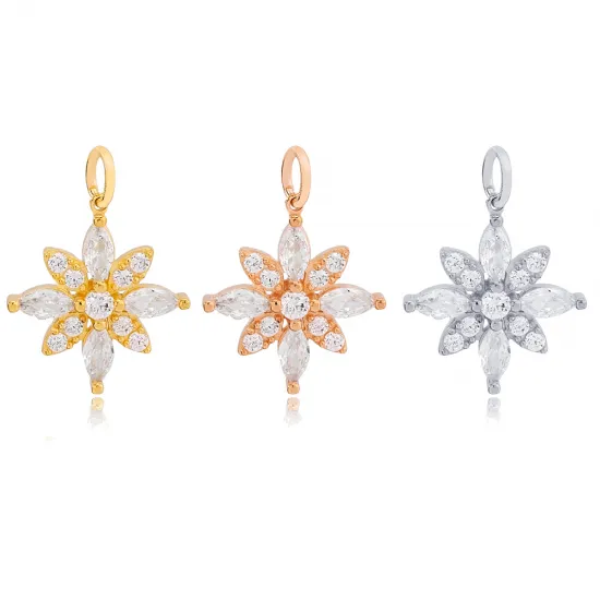 Flower Zirconia and Citrine Stone Detailed Handmade 925 Sterling Silver Wholesale Turkish Charm Jewelry Flower Zirconia and Citrine Stone Detailed Handmade 925 Sterling Silver Wholesale Turkish Charm Jewelry