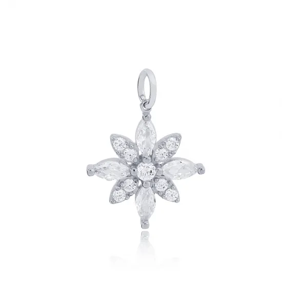 Flower Zirconia and Citrine Stone Detailed Handmade 925 Sterling Silver Wholesale Turkish Charm Jewelry Flower Zirconia and Citrine Stone Detailed Handmade 925 Sterling Silver Wholesale Turkish Charm Jewelry