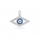 Sapphire And CZ Evil Eye 925 Sterling Silver Pendant Sapphire And CZ Evil Eye 925 Sterling Silver Pendant