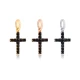 Symbolic Cross Black CZ 925 Sterling Silver Necklace - Sade 925 Silver Jewelry