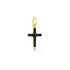 Symbolic Cross Black CZ 925 Sterling Silver Necklace