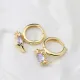 Dinosaur Animal Amethyst Dangle 925 Silver Earrings