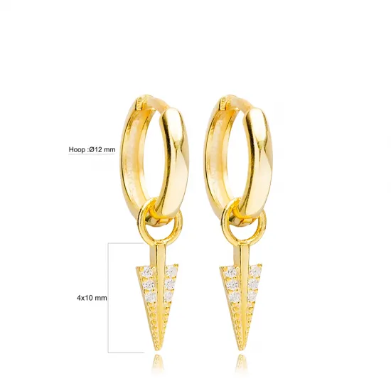 Arrow Shape Dangle 925 Sterling Silver Earrings Arrow Shape Dangle 925 Sterling Silver Earrings
