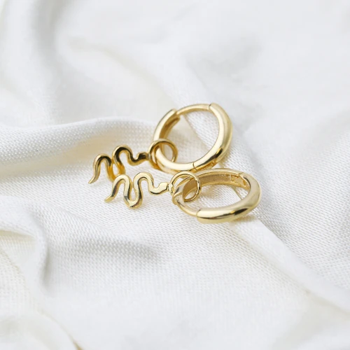 Plain Snake 12mm Dangle 925 Sterling Silver Earrings