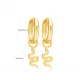 Plain Snake 12mm Dangle 925 Sterling Silver Earrings