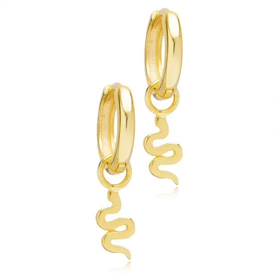 Plain Snake 12mm Dangle 925 Sterling Silver Earrings