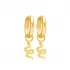 Plain Snake 12mm Dangle 925 Sterling Silver Earrings