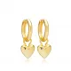 Trendy Heart Shape 12mm Hoop Dangle Earrings Handmade Turkish Wholesale 925 Sterling Silver Jewelry Trendy Heart Shape 12mm Hoop Dangle Earrings Handmade Turkish Wholesale 925 Sterling Silver Jewelry