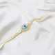 New Evil Eye Curb Chain 925 Sterling Silver Bracelet | 925 Sterling Silver Wholesale | Sade Silver New Evil Eye Curb Chain 925 Sterling Silver Bracelet - Sade 925 Silver Jewelry