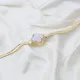 Trendy Four Clover Design Mother of Pearl Stone Charm Bracelet Handmade Wholesale Turkish 925 Sterling Silver Jewelry