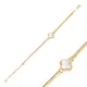 Trendy Four Clover Design Mother of Pearl Stone Charm Bracelet Handmade Wholesale Turkish 925 Sterling Silver Jewelry