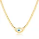Evil Eye Curb Chain 925 Sterling Silver Necklace Evil Eye Curb Chain 925 Sterling Silver Necklace