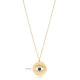 Round Evil Eye Sapphire 925 Sterling Silver Necklace Round Evil Eye Sapphire 925 Sterling Silver Necklace