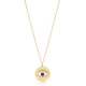 Round Evil Eye Sapphire 925 Sterling Silver Necklace Round Evil Eye Sapphire 925 Sterling Silver Necklace