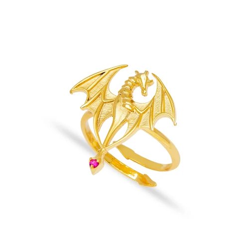 Attractive Dragon Ruby Adjustable Sterling Silver Ring