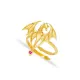 Attractive Dragon Ruby Adjustable Sterling Silver Ring