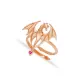 Attractive Dragon Ruby Adjustable Sterling Silver Ring