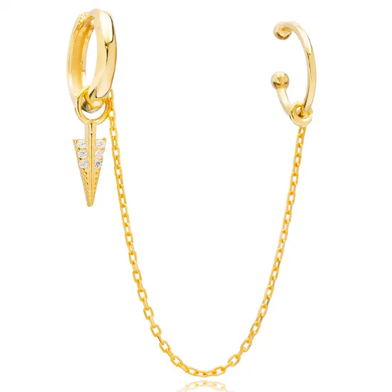 Arrow Zirconia Charm Turkish Wholesale 925 Sterling Silver Cartilage And Hoop Earrings Jewelry Arrow Zirconia Charm Turkish Wholesale 925 Sterling Silver Cartilage And Hoop Earrings Jewelry