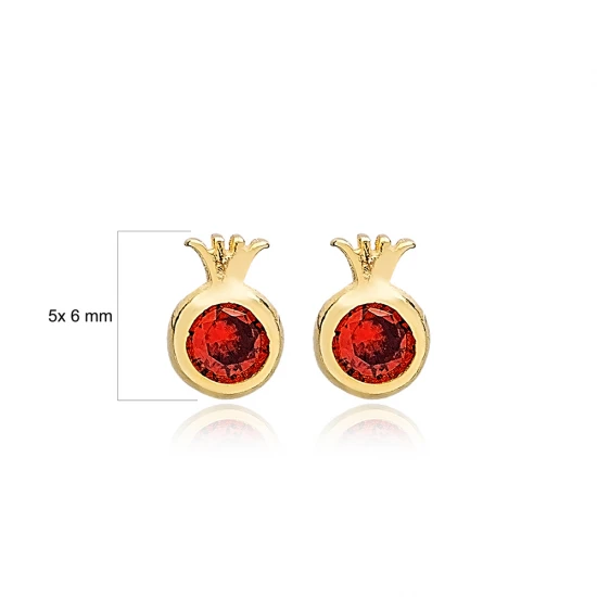 Pomegranate Garnet Theia 925 Sterling Silver Earrings