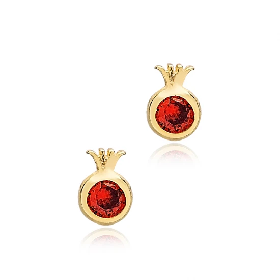 Pomegranate Garnet Theia 925 Sterling Silver Earrings