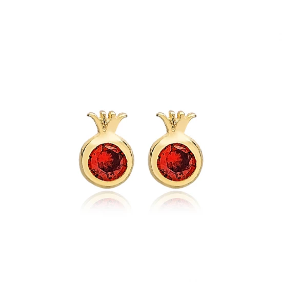 Pomegranate Garnet Theia 925 Sterling Silver Earrings