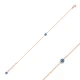 Turquoise Beaded Evil Eye Chain 925 Silver Bracelet