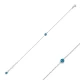 Turquoise Beaded Evil Eye Chain 925 Silver Bracelet