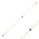 Turquoise Beaded Evil Eye Chain 925 Silver Bracelet